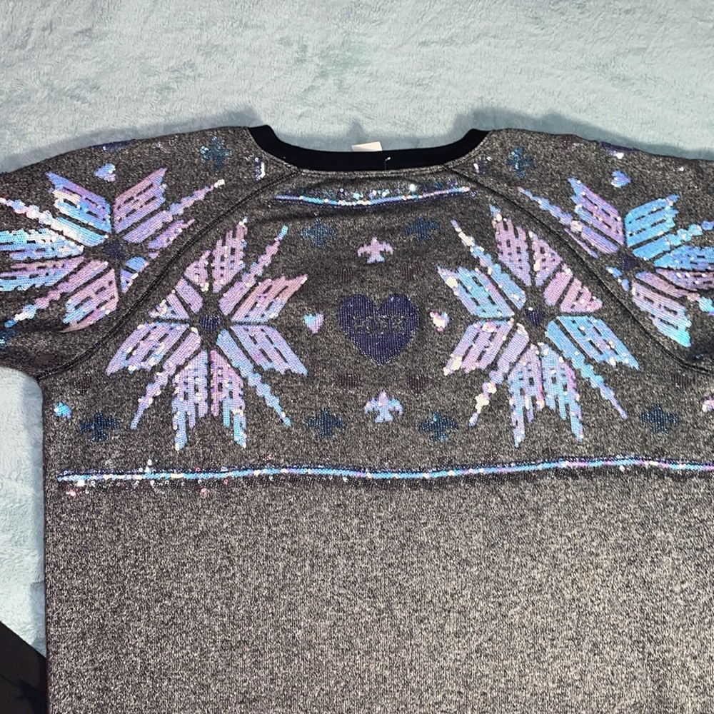 Victoria’s Secret Pink Lilac Snowflakes Bling Outfit M Rare 2015 Super Model